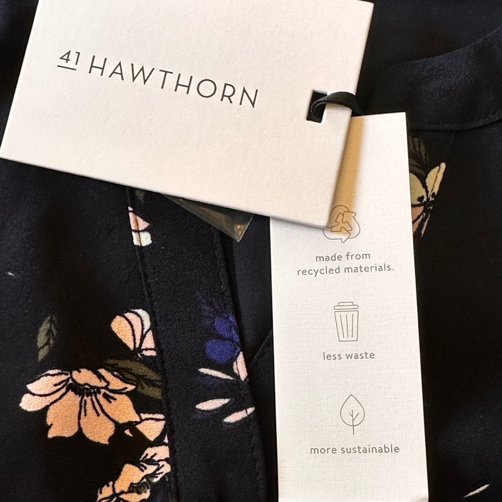 41 Hawthorn NWT SZ SM Clara T waist Blue Sleeveless V-neck Sundress - Picture 9 of 14
